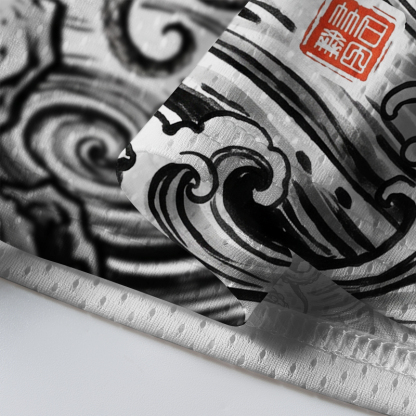 Tokyo-Tiger Octopus Ghost Samurai On The Waves Mesh Jersey