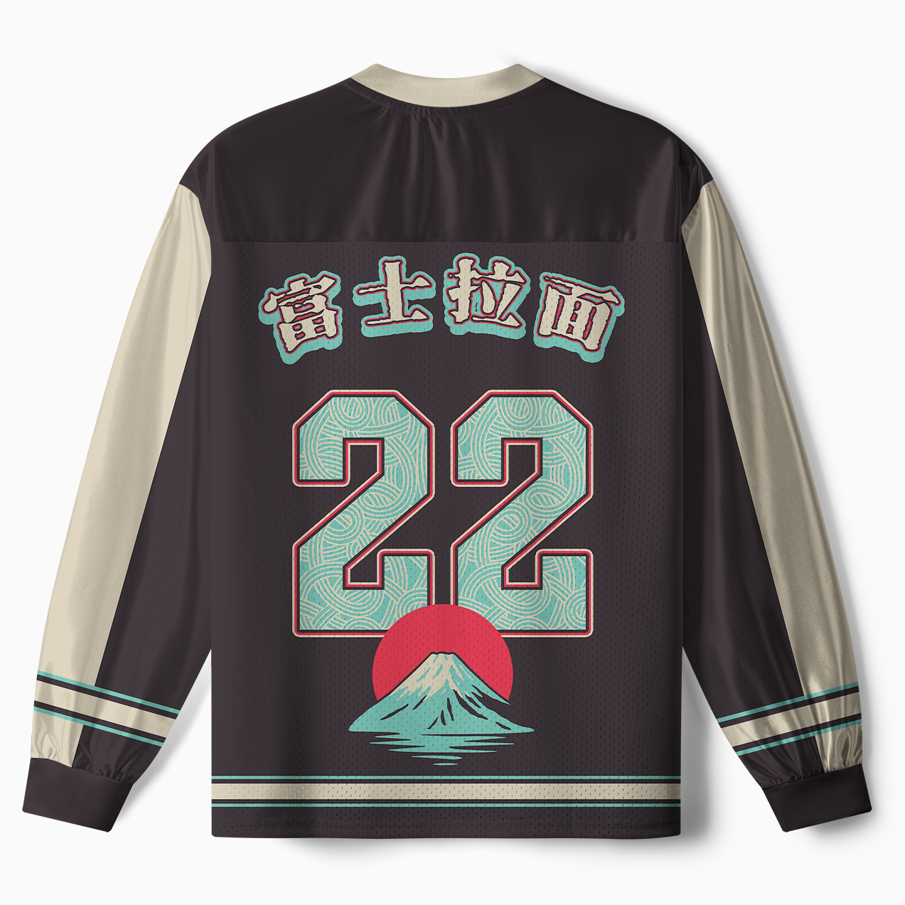 Tokyo-Tiger Please Give Raccoon A Discount Paneled Long Sleeve Jersey
