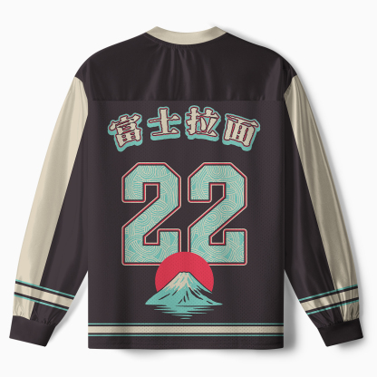 Tokyo-Tiger Please Give Raccoon A Discount Paneled Long Sleeve Jersey