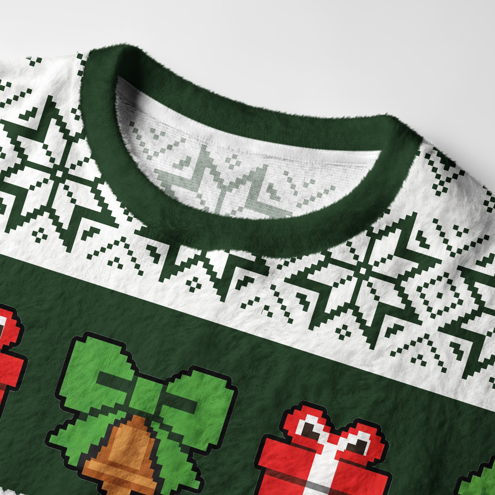 Tokyo-Tiger Questioning Cookie Fuzzy Christmas Ugly Sweatshirt