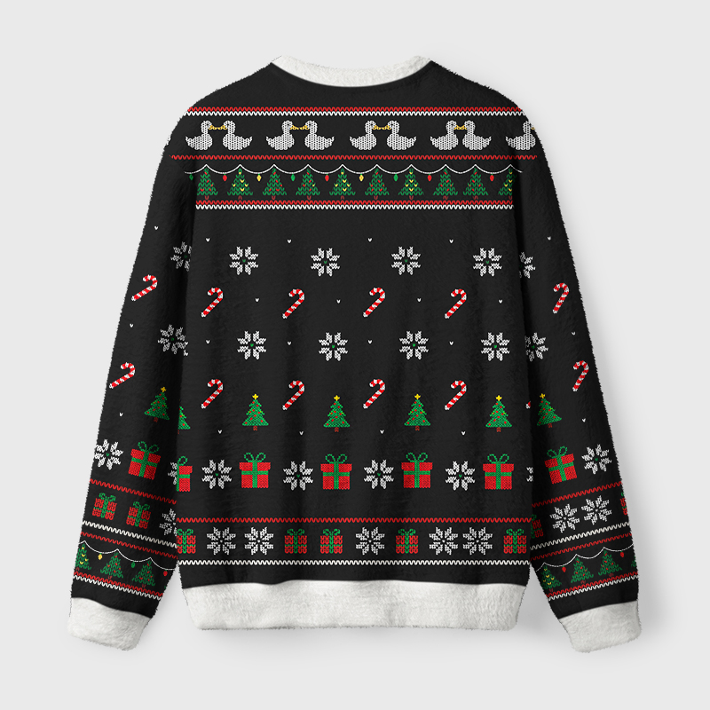 Tokyo-Tiger Goose And Ghost Cat：The Crazy Path To Success Fuzzy Christmas Ugly Sweatshirt