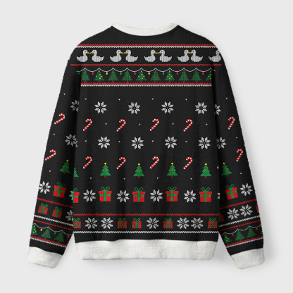 Tokyo-Tiger Goose And Ghost Cat：The Crazy Path To Success Fuzzy Christmas Ugly Sweatshirt