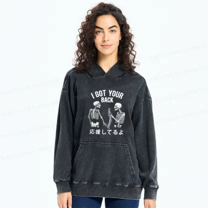 Tokyo-Tiger Funny I Got Your Back Washed Hoodie