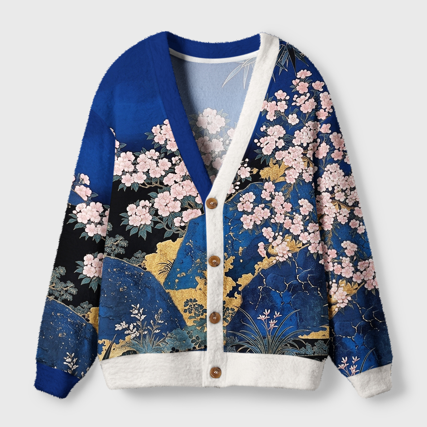 Tokyo-Tiger Graceful Beauty In An Oriental Garden Ugly Cardigan Sweater