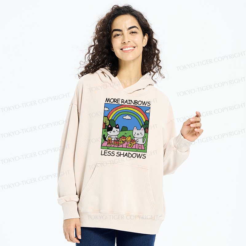 Tokyo-Tiger More Rainbows Less Shadows Washed Hoodie