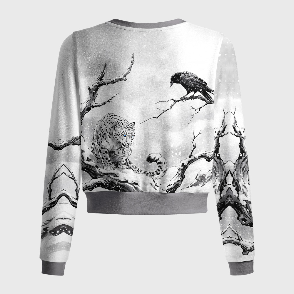Tokyo-Tiger Snow Leopard Of Winter Grove Women's Lightweight Cardigan