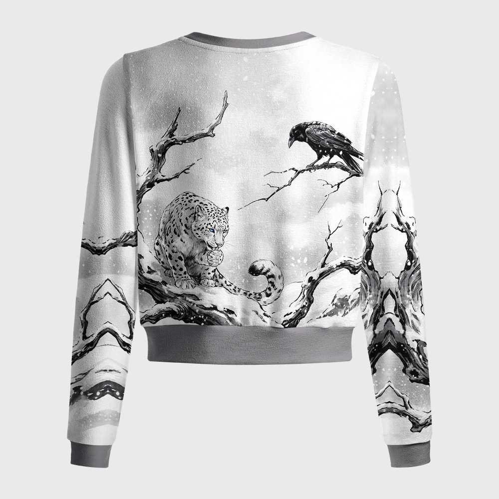 Tokyo-Tiger Snow Leopard Of Winter Grove Women's Lightweight Cardigan