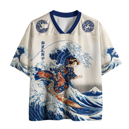 Tokyo-Tiger Kimono Surfing Cat Mesh Jersey