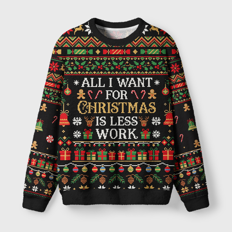 Tokyo-Tiger Funny Work Humor Fuzzy Christmas Ugly Sweatshirt