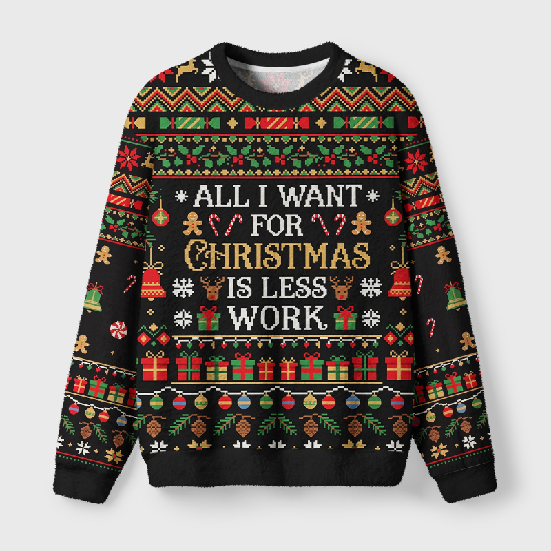 Tokyo-Tiger Funny Work Humor Fuzzy Christmas Ugly Sweatshirt