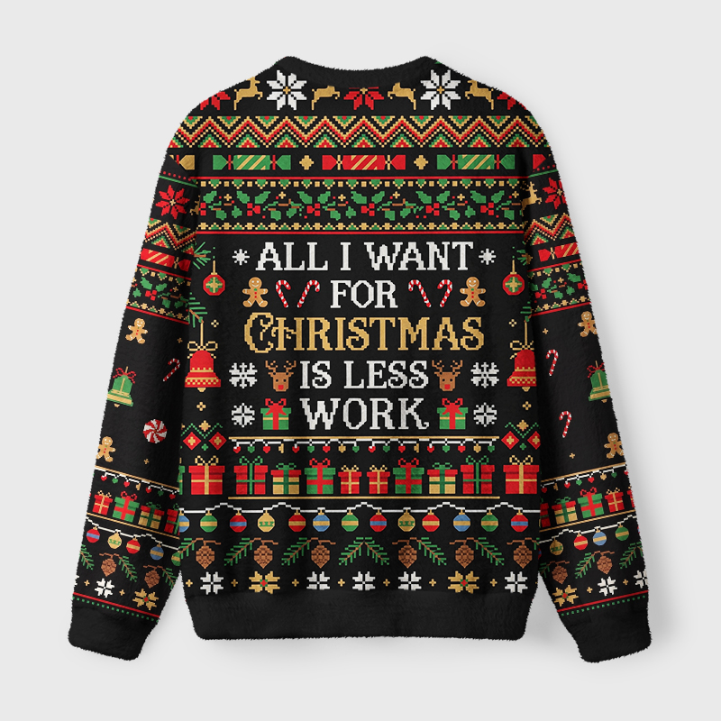 Tokyo-Tiger Funny Work Humor Fuzzy Christmas Ugly Sweatshirt