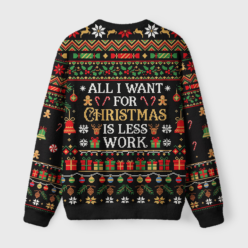 Tokyo-Tiger Funny Work Humor Fuzzy Christmas Ugly Sweatshirt