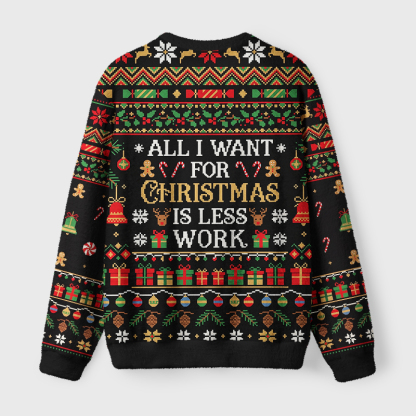 Tokyo-Tiger Funny Work Humor Fuzzy Christmas Ugly Sweatshirt