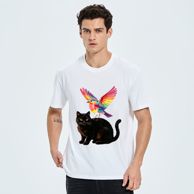 Tokyo-Tiger Rainbow Bird With Cat Classic T-Shirt