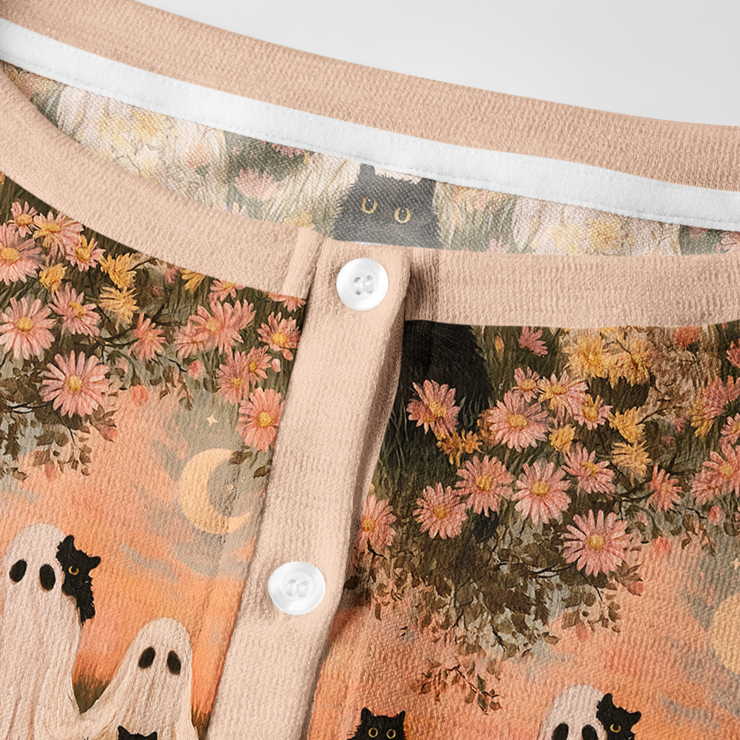 Tokyo-Tiger Enchanted Garden Of Ghosts And Cats Women's Lightweight Cardigan