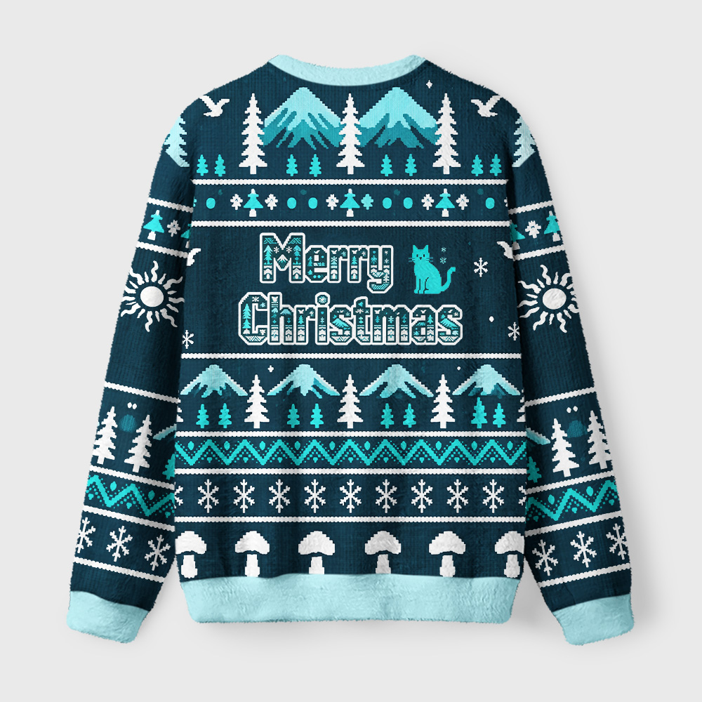 Tokyo-Tiger Indifferent Holiday Night Fuzzy Christmas Ugly Sweatshirt
