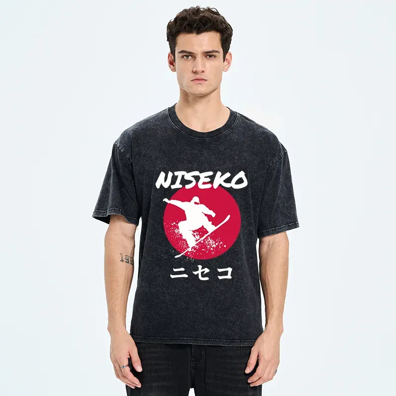Tokyo-Tiger Niseko Snowboarding Washed T-Shirt