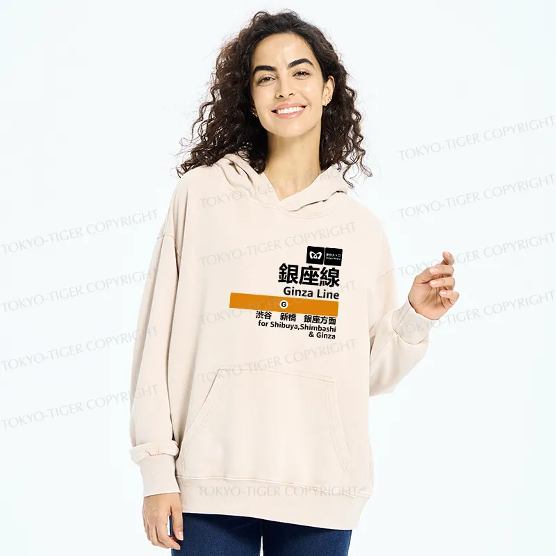Tokyo-Tiger Ginza Line Japan Washed Hoodie