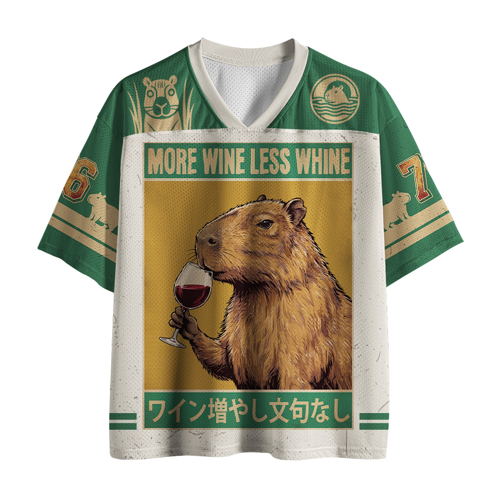 Tokyo-Tiger More Wine Less Whine Mesh Jersey