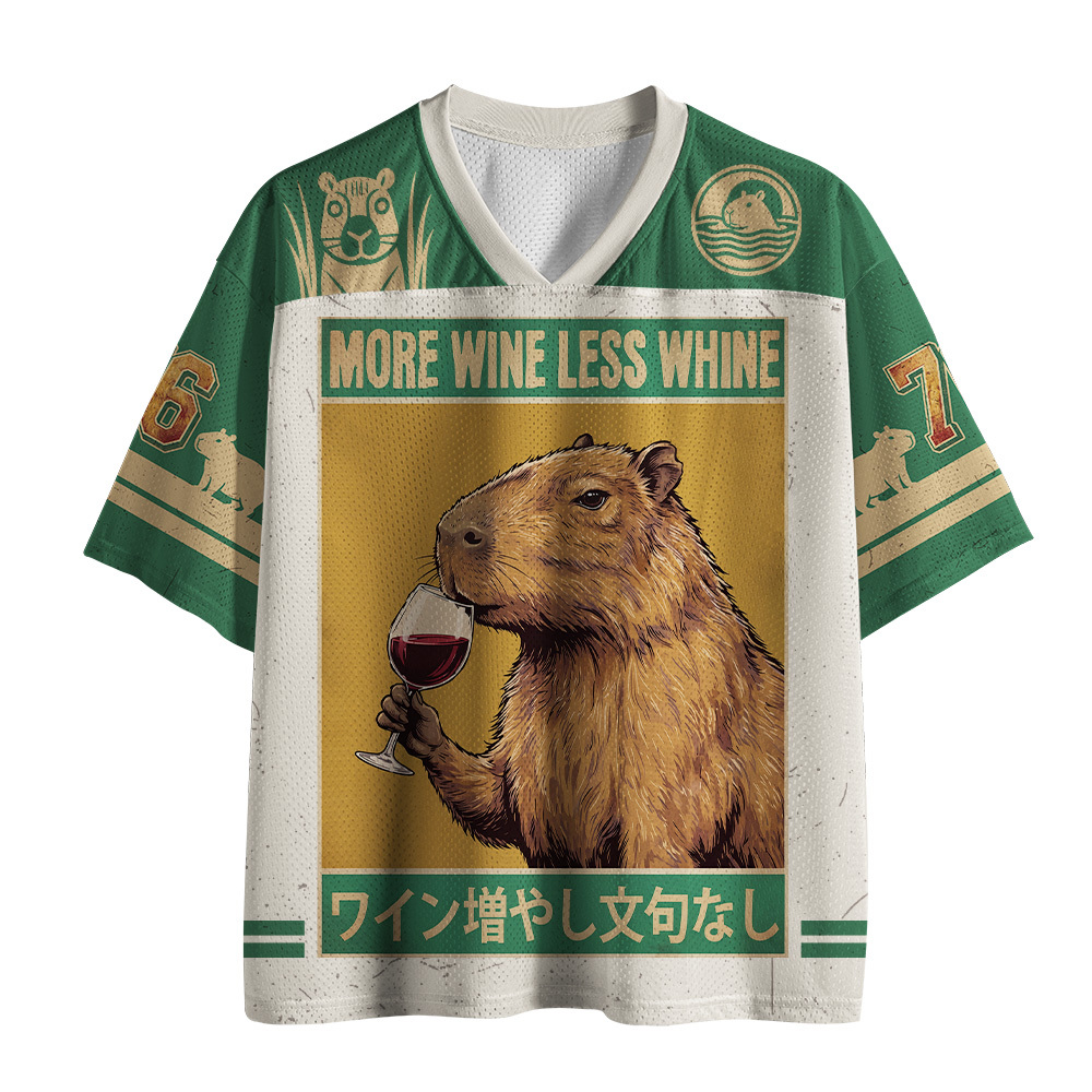 Tokyo-Tiger More Wine Less Whine Mesh Jersey