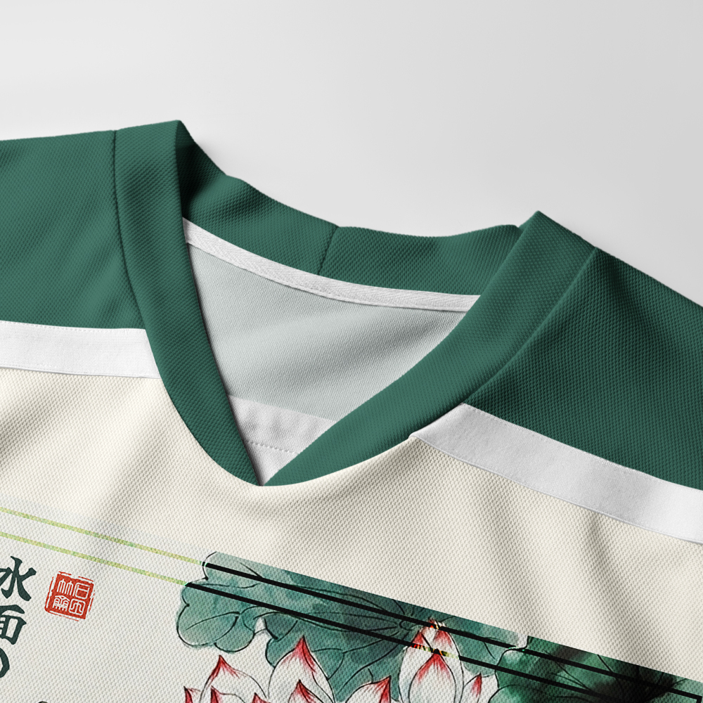 Tokyo-Tiger Lotus Lights Koi Dreams Long-Sleeve Hockey Jersey