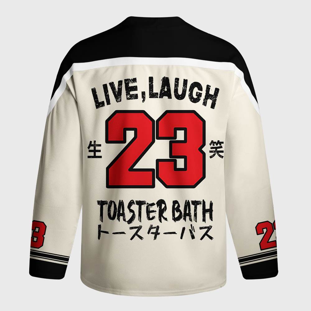 Tokyo-Tiger Funny Electric Shock Skeleton Long-Sleeve Hockey Jersey