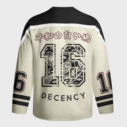 Tokyo-Tiger Pigeon That Was Moved Three Long-Sleeve Hockey Jersey