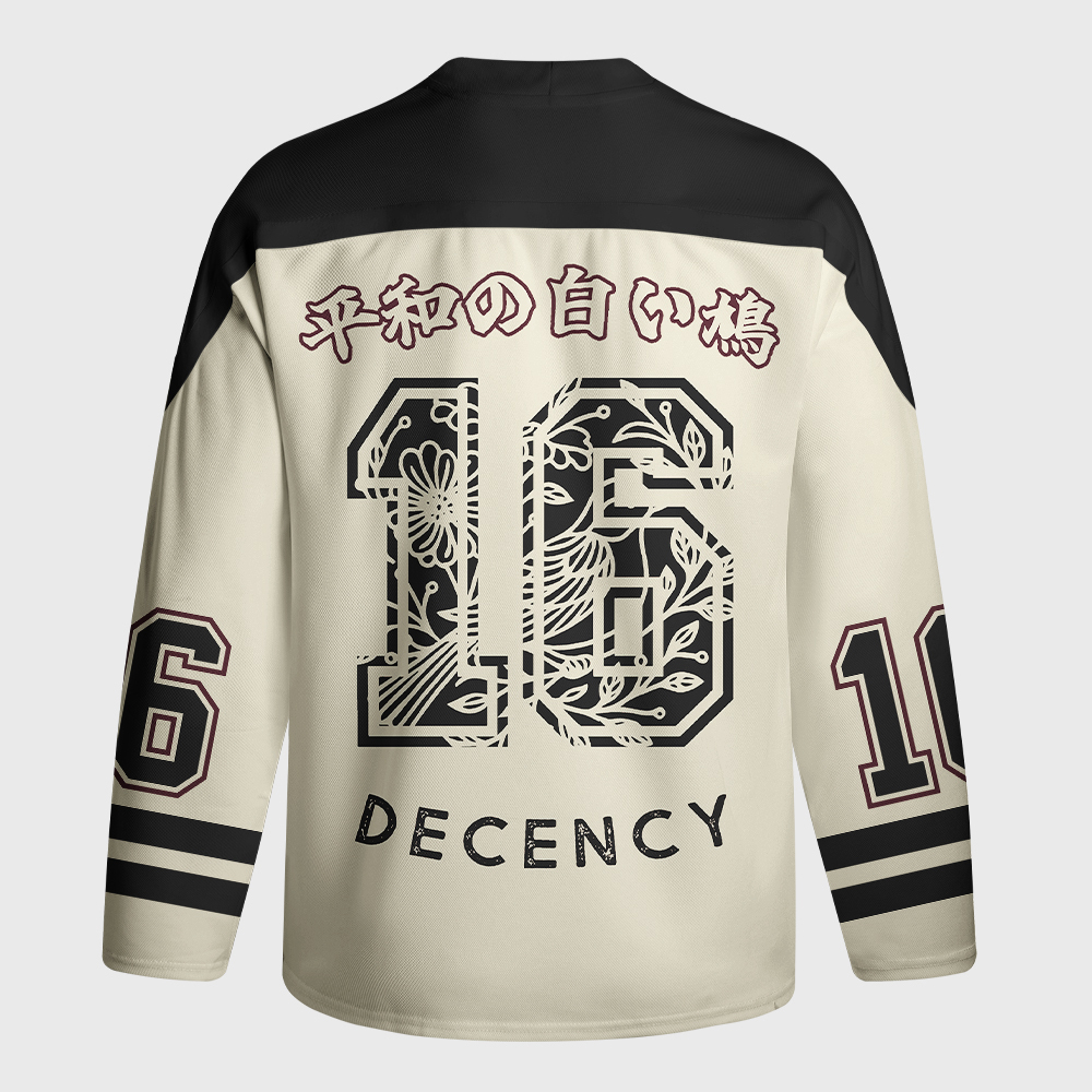 Tokyo-Tiger Pigeon That Was Moved Three Long-Sleeve Hockey Jersey