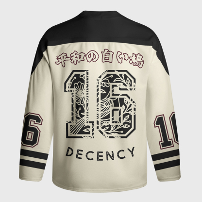 Tokyo-Tiger Pigeon That Was Moved Three Long-Sleeve Hockey Jersey
