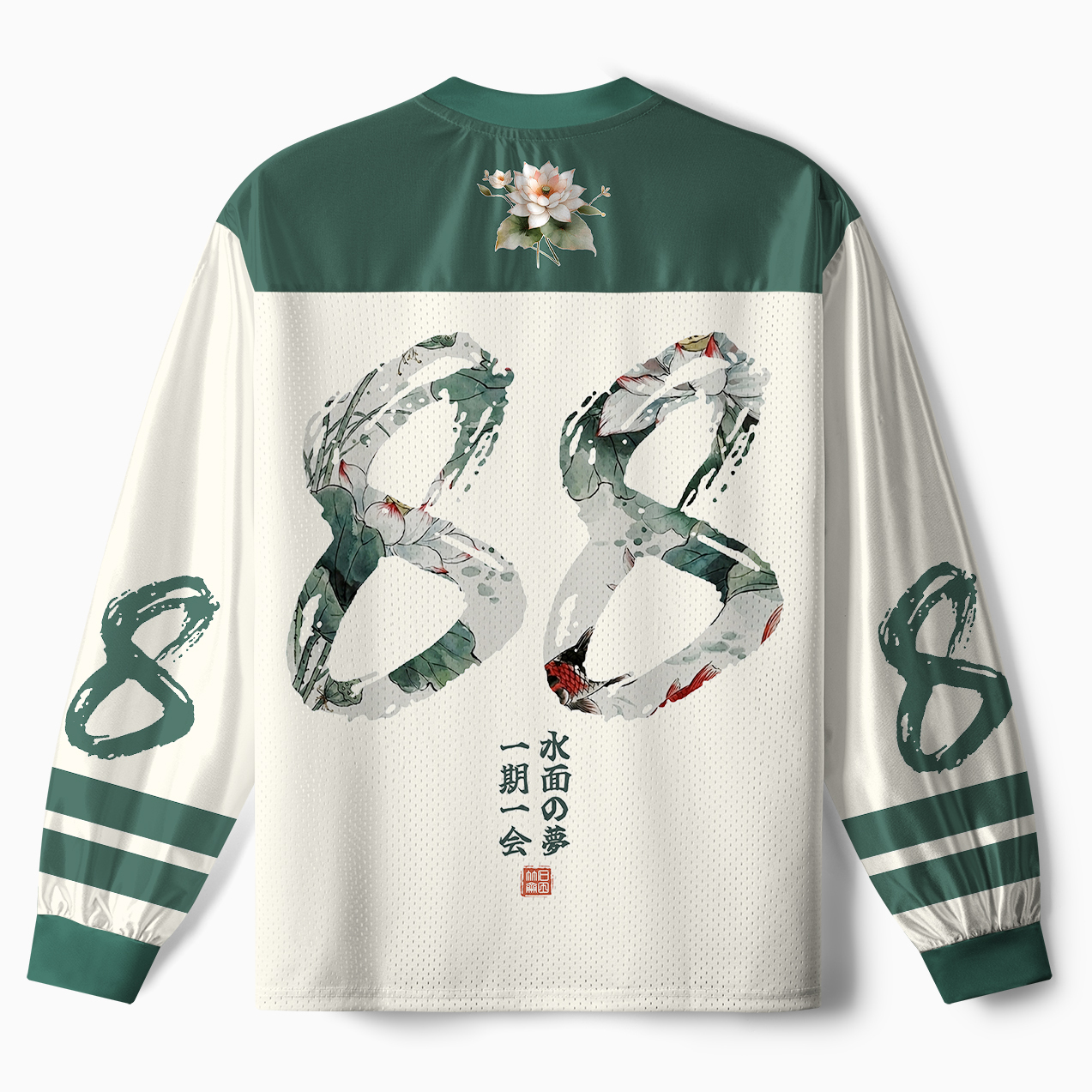 Tokyo-Tiger Lotus Lights Koi Dreams Paneled Long Sleeve Jersey