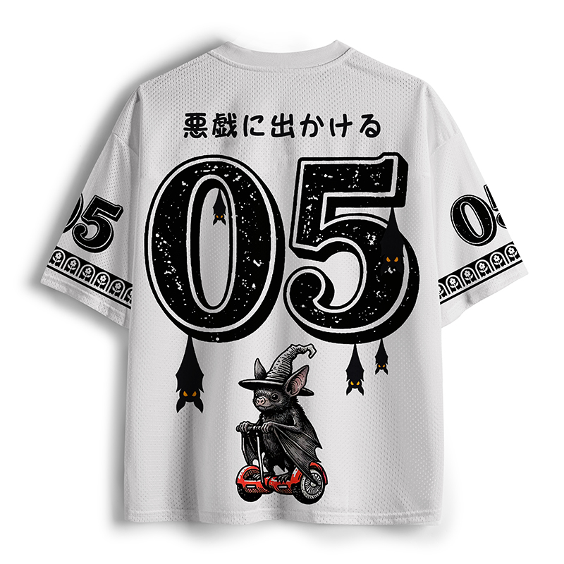 Tokyo-Tiger Wizard Bat Meme Mesh Jersey