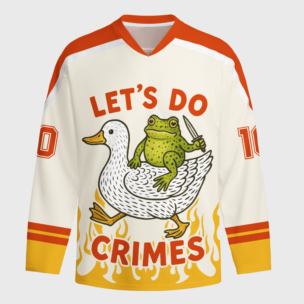 Tokyo-Tiger Let's Do Crimes Long-Sleeve Hockey Jersey