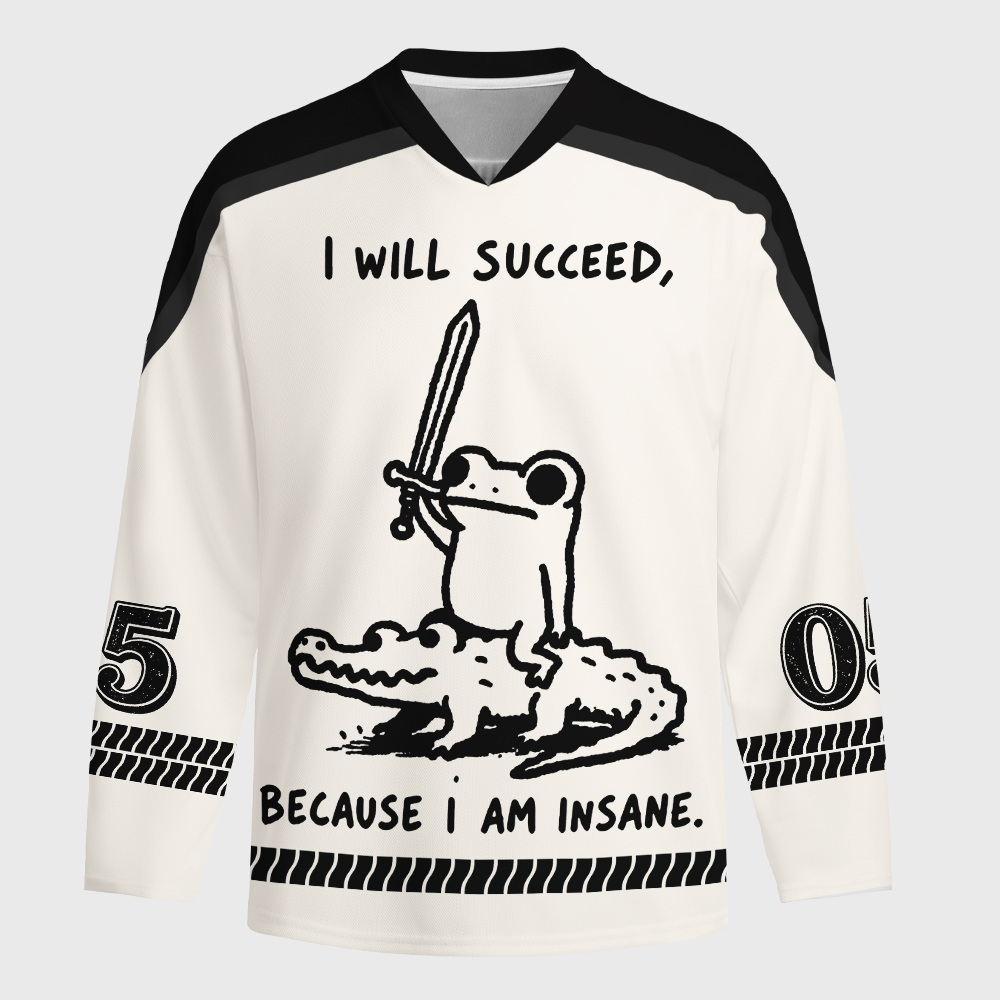 Tokyo-Tiger Warrior Frog Funny Meme Long-Sleeve Hockey Jersey