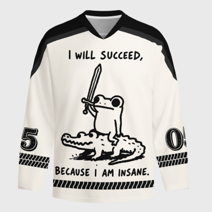 Tokyo-Tiger Warrior Frog Funny Meme Long-Sleeve Hockey Jersey