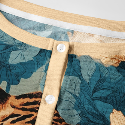Tokyo-Tiger Jungle Whisper: Silent Tiger Women's Lightweight Cardigan