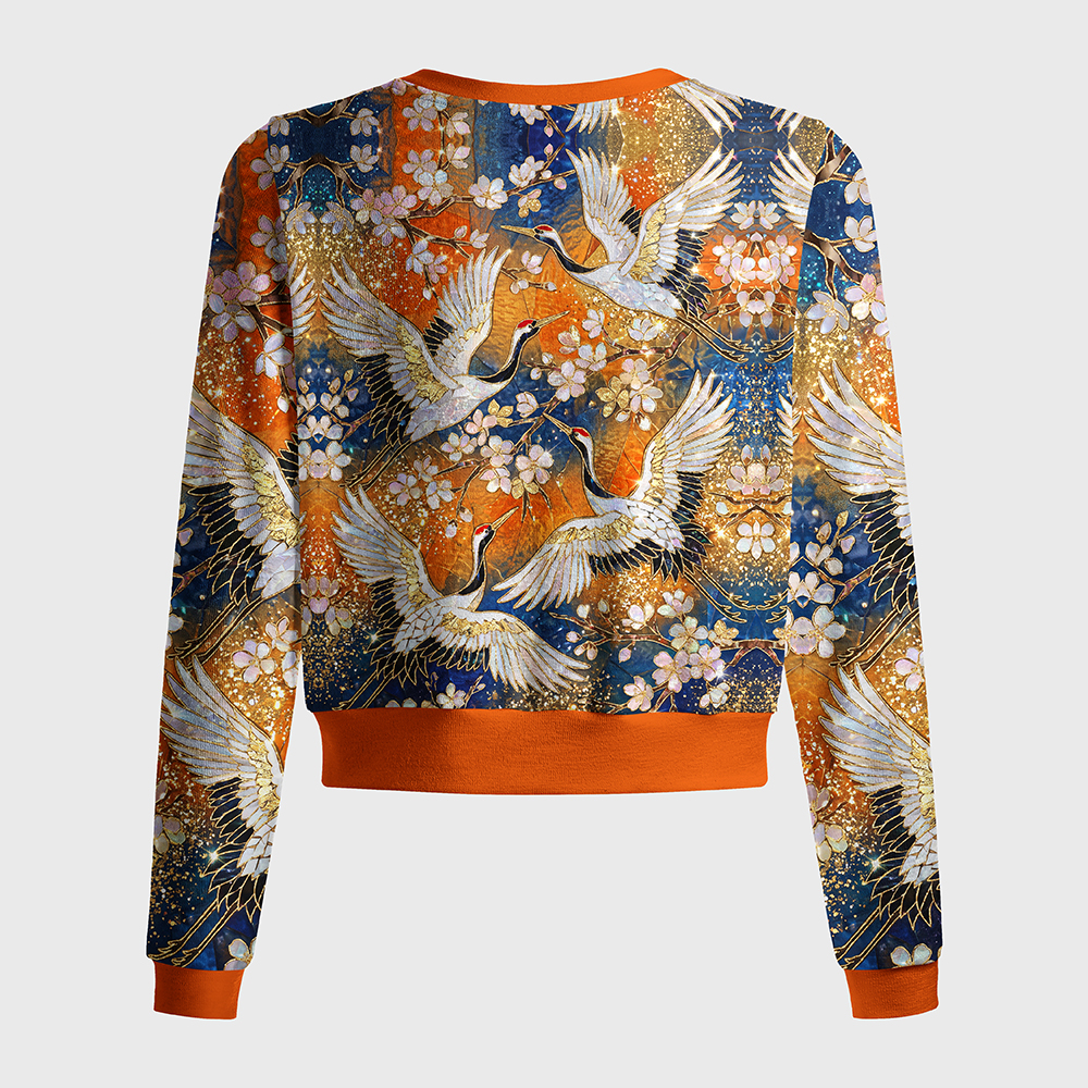 Tokyo-Tiger Eternal Cranes In Blooming Light Women's Lightweight Cardigan