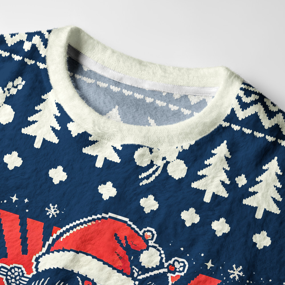 Tokyo-Tiger Kyoto Christmas Fuzzy Christmas Ugly Sweatshirt