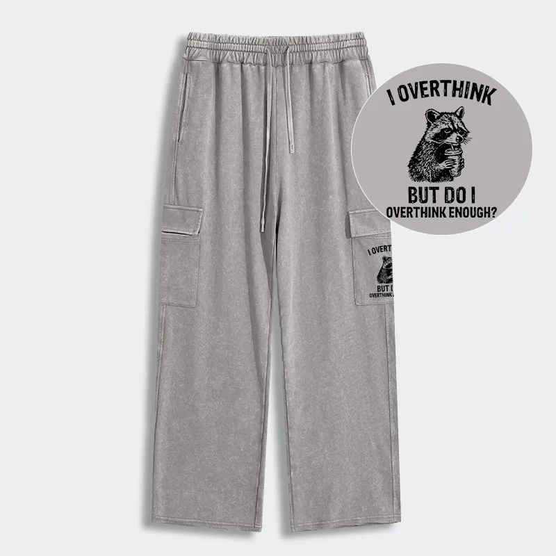 Tokyo-Tiger Constant Overthinking Washed Utility Sweatpants