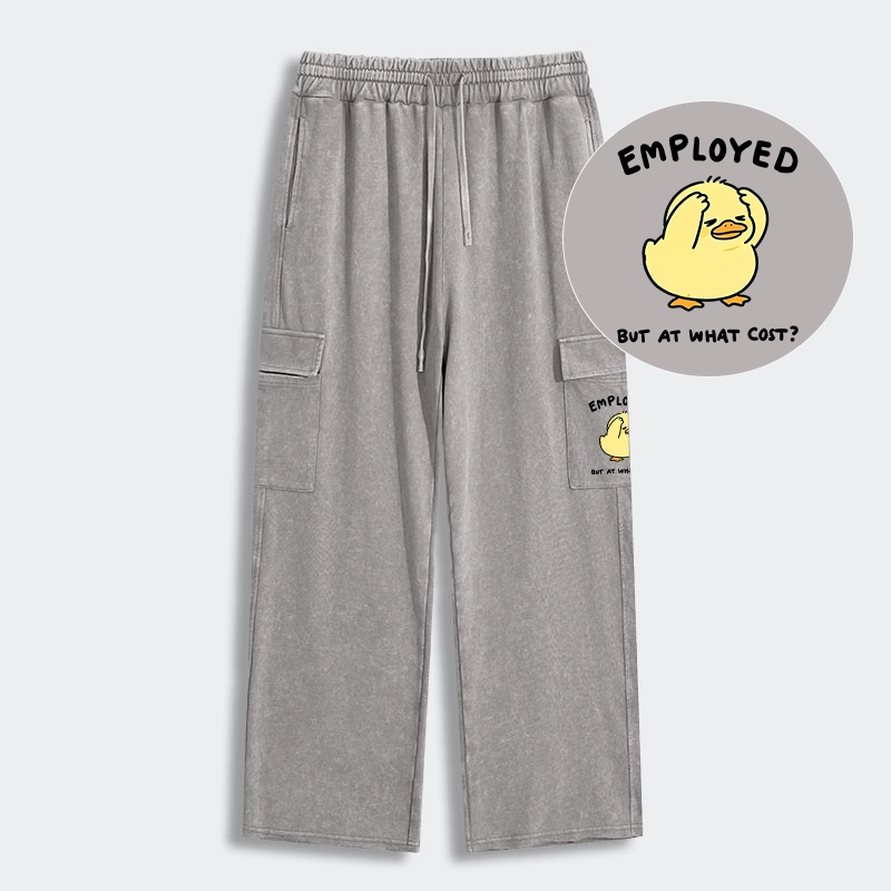Tokyo-Tiger Funny Work Duck Washed Utility Sweatpants