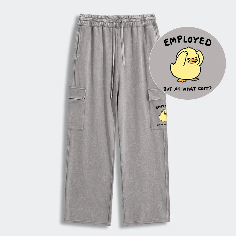 Tokyo-Tiger Funny Work Duck Washed Utility Sweatpants