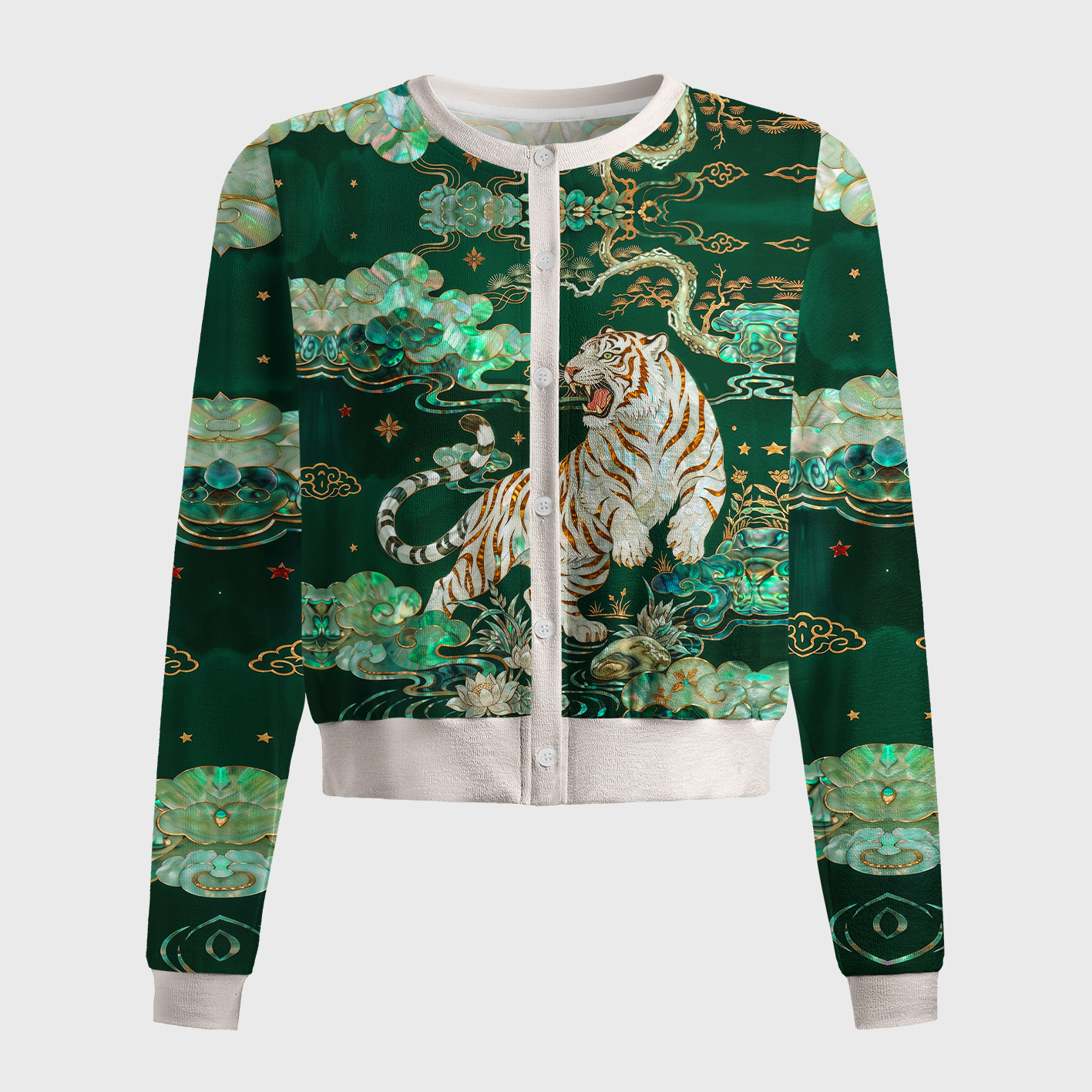 Tokyo-Tiger Mighty Tiger Rises Women's Lightweight Cardigan