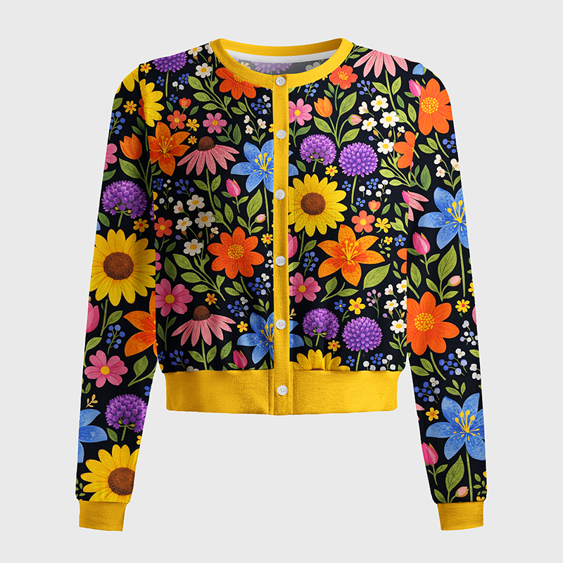 Tokyo-Tiger Let Peace Bloom Women's Lightweight Cardigan