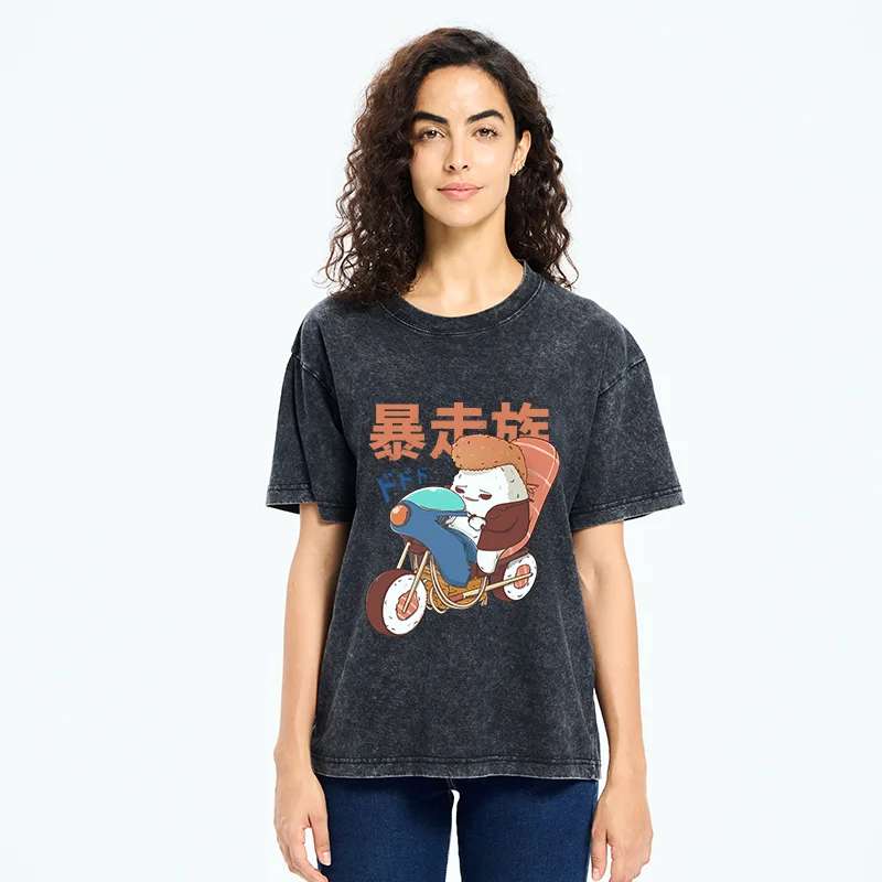 Tokyo-Tiger Motorcycle Gang Washed T-Shirt