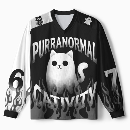 Tokyo-Tiger Purranormal Cativity Paneled Long Sleeve Jersey