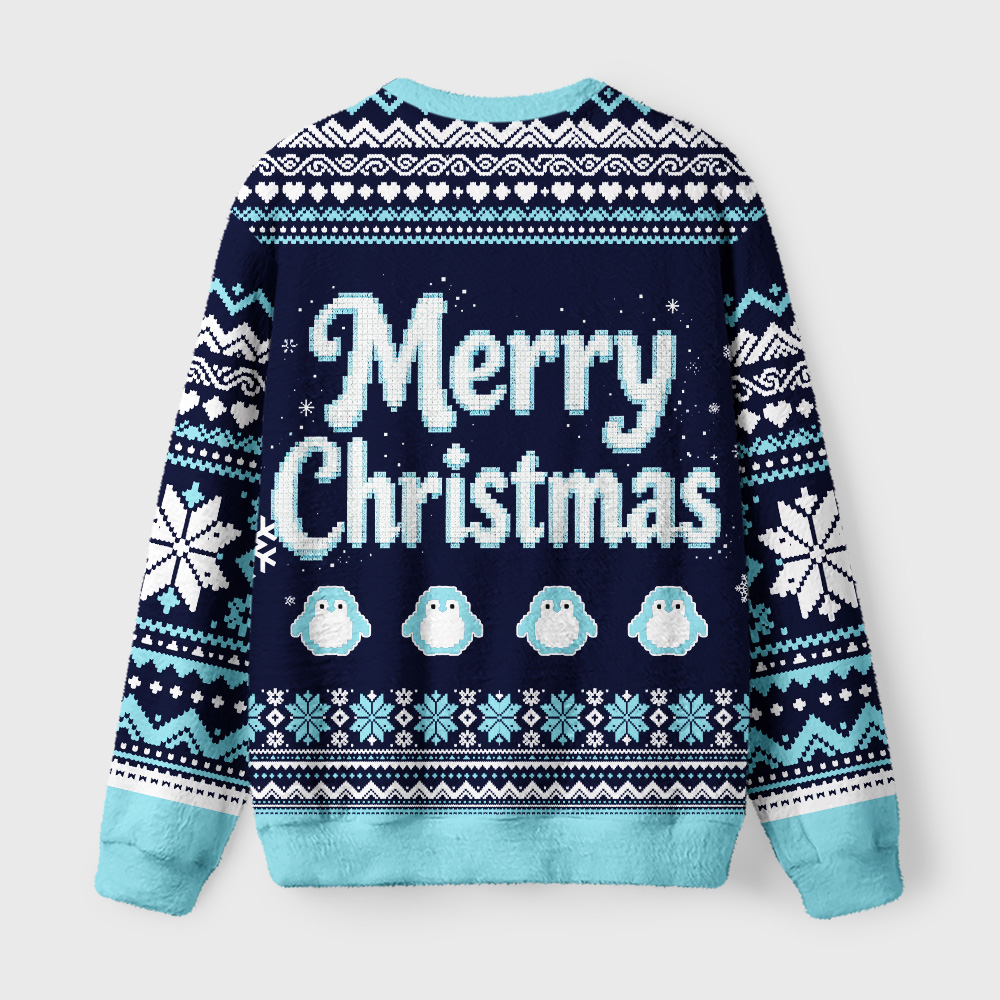 Tokyo-Tiger Weeping Gingerbread Man Fuzzy Christmas Ugly Sweatshirt