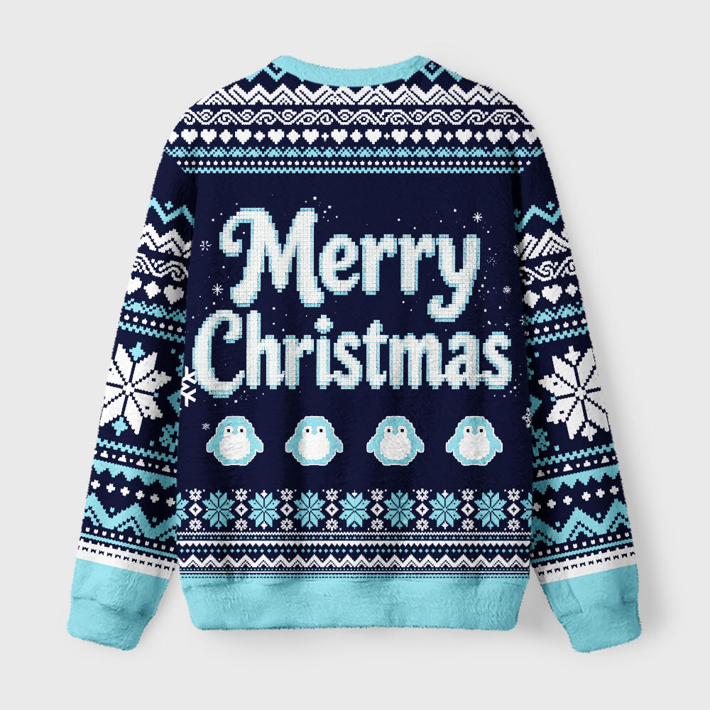 Tokyo-Tiger Weeping Gingerbread Man Fuzzy Christmas Ugly Sweatshirt