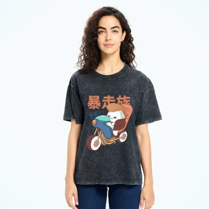 Tokyo-Tiger Motorcycle Gang Washed T-Shirt