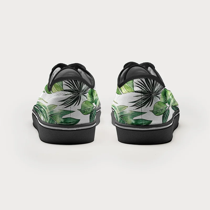Tokyo-Tiger Tropical Leaf Dance Canvas Shoes