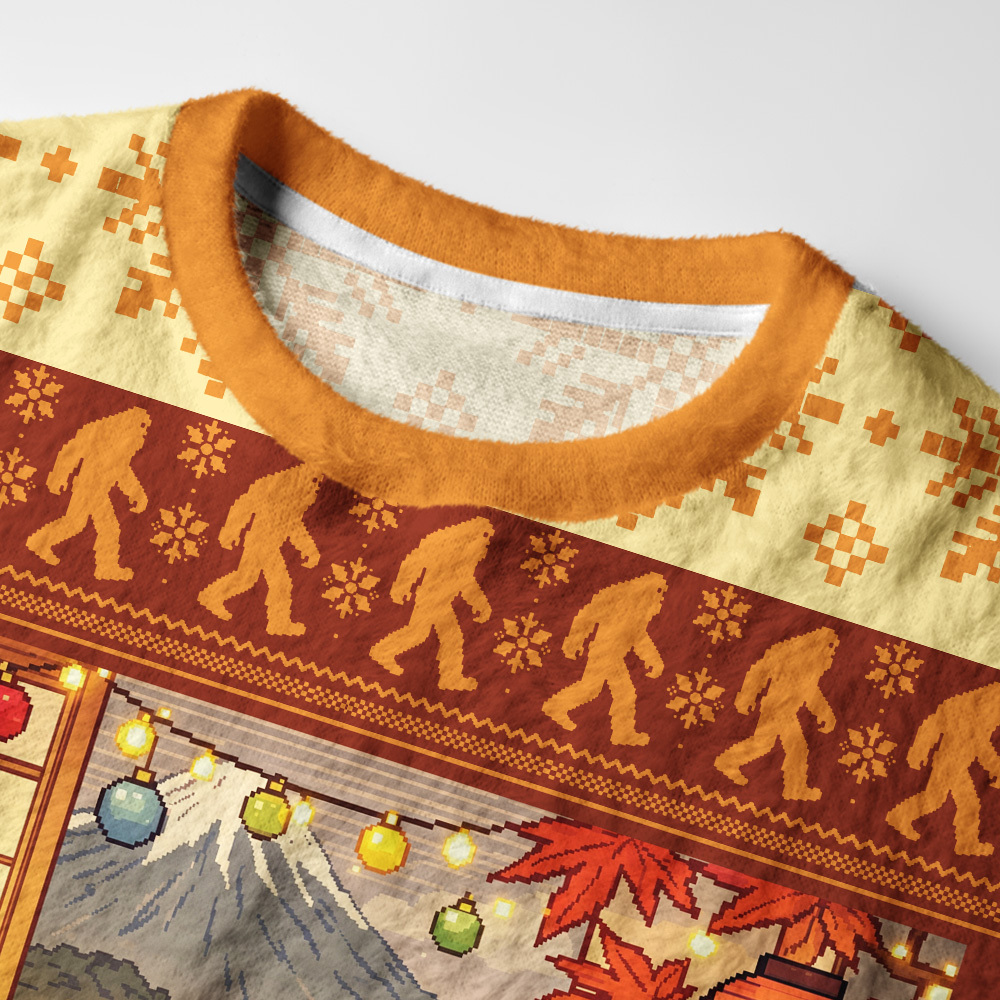 Tokyo-Tiger Mythic Game Battle Fuzzy Christmas Ugly Sweatshirt