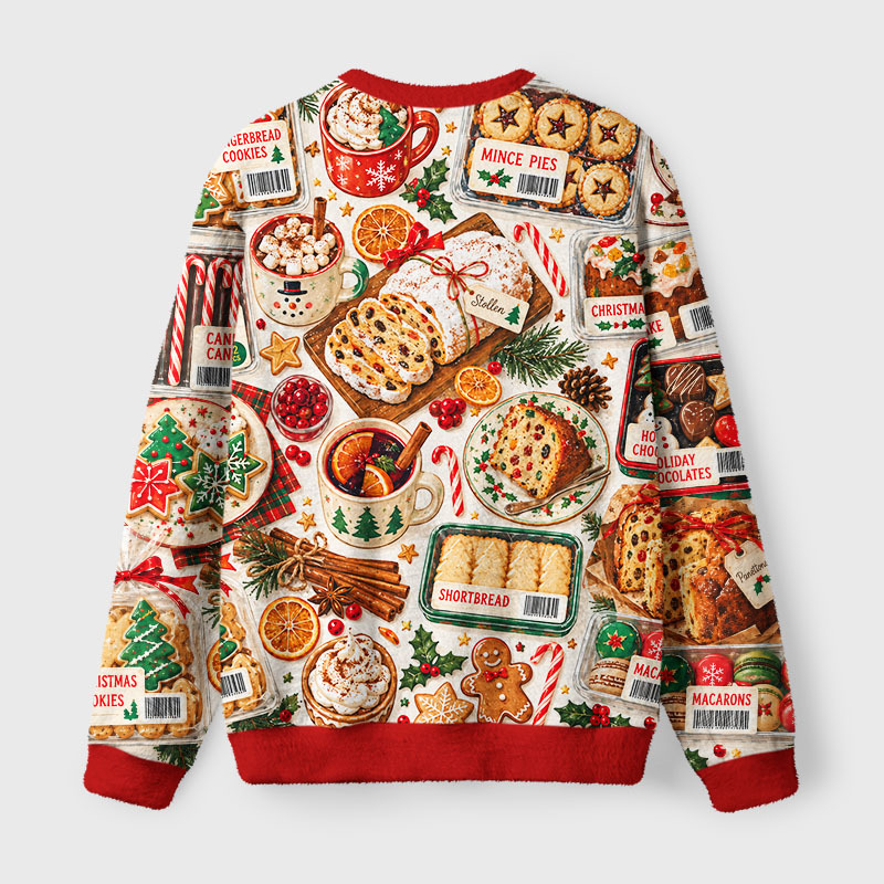Tokyo-Tiger Funny Christmas Baking Art Fuzzy Christmas Ugly Sweatshirt